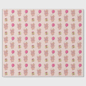 Verjaardag Dier Leuk Varken Kids Verjaardagsfeestj Cadeaupapier (Vlak)