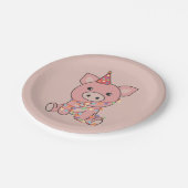 Verjaardag Dier Leuk Varken voor Kinderen Verjaard Papieren Bordje (Gekanteld)