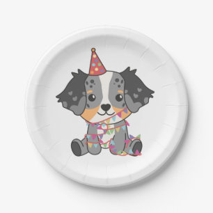 Verjaardag Dier Leuke Australische Herder Verjaard Papieren Bordje