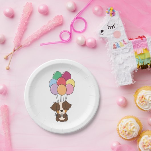 Verjaardag Dier Leuke Australische Herder Verjaard Papieren Bordje (Feest)