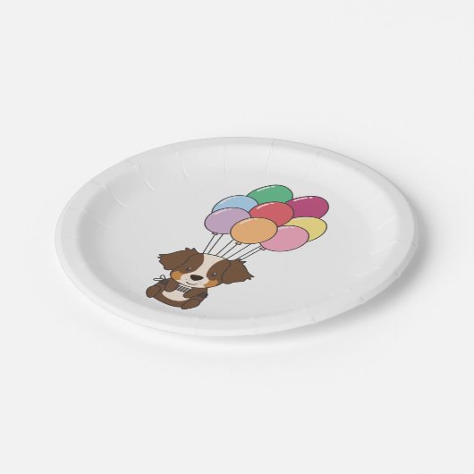 Verjaardag Dier Leuke Australische Herder Verjaard Papieren Bordje (Gekanteld)