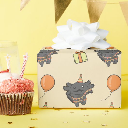 Verjaardag Dier Leuke Axolotl Kids Verjaardagsfees Cadeaupapier (Verjaardagsfeest)
