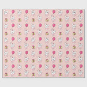 Verjaardag Dier Leuke Bunny voor Kids Verjaardagsf Cadeaupapier (Vlak)