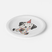 Verjaardag Dier Leuke Dalmatische Kinderen Verjaar Papieren Bordje (Gekanteld)
