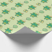 Verjaardag Dier Leuke Dragon Kids Verjaardagsfeest Cadeaupapier (Hoek)