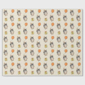 Verjaardag Dier Leuke Ezel Kids Verjaardagsfeestje Cadeaupapier (Vlak)