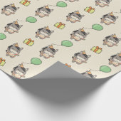 Verjaardag Dier Leuke Ezel Kids Verjaardagsfeestje Cadeaupapier (Hoek)