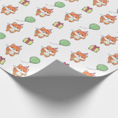 Verjaardag Dier Leuke Fox Kids Verjaardagsfeest Cadeaupapier (Hoek)
