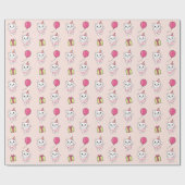 Verjaardag Dier Leuke Kat voor Kinderen Verjaardag Cadeaupapier (Vlak)