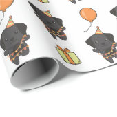Verjaardag Dier Leuke Labrador Kids Verjaardagsfee Cadeaupapier (Rol Hoek)