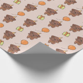 Verjaardag Dier Leuke Labrador Kids Verjaardagsfee Cadeaupapier (Hoek)