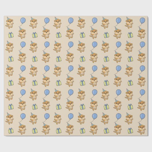 Verjaardag Dier Leuke Meerkat Kids Verjaardagsfees Cadeaupapier (Vlak)