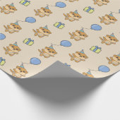 Verjaardag Dier Leuke Meerkat Kids Verjaardagsfees Cadeaupapier (Hoek)