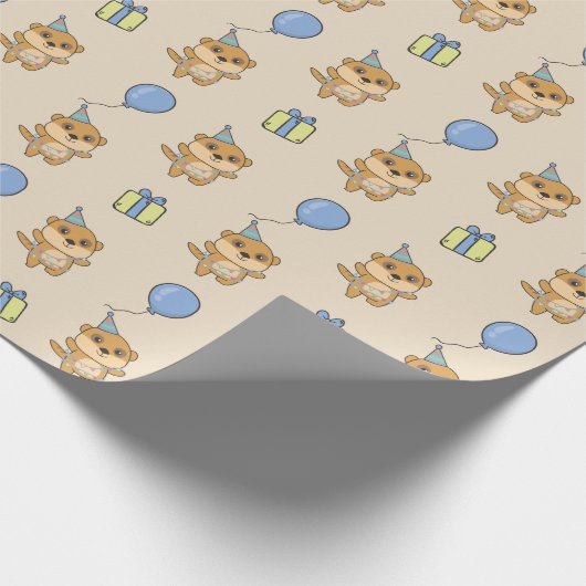 Verjaardag Dier Leuke Meerkat Kids Verjaardagsfees Cadeaupapier (Hoek)
