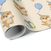 Verjaardag Dier Leuke Meerkat Kids Verjaardagsfees Cadeaupapier (Rol Hoek)