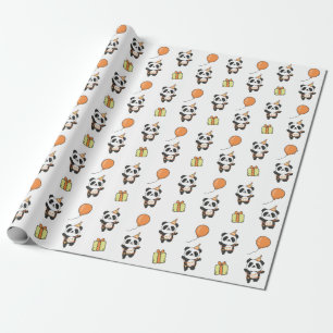 Verjaardag Dier Leuke Panda Kids Verjaardagsfeestj Cadeaupapier
