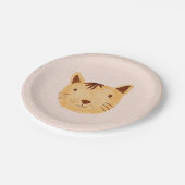 Verjaardag dierlijke kat Verjaardag Party Papier B Papieren Bordje (Gekanteld)