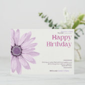 Verjaardag  digitale bloem feestdagenkaart (Staand voorkant)