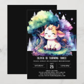 Verjaardag digitale Koe Boho Kaart (Voorkant / Achterkant)