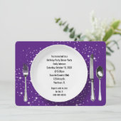 Verjaardag Diner Party Op Sterren Uitnodiging (Staand voorkant)