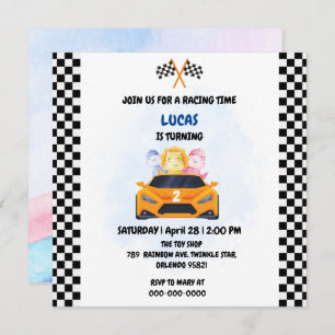 Verjaardag Dinosaur race auto jongen rood racen ki