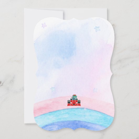 Verjaardag Dinosaur race auto jongen rood racen ki Kaart (Achterkant)