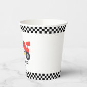 Verjaardag Dinosaur race auto rode jongen kind naa Papieren Bekers (Links)