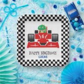 Verjaardag Dinosaur race auto rode jongen kind naa Papieren Bordje (Feest)