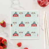 Verjaardag Dinosaur race auto rood racing boy kind Servet (Insitu)