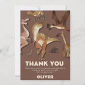 Verjaardag dinosaurus jongen elke leeftijd bedankkaart (Voorkant)