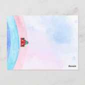 Verjaardag Dinosaurus raceauto jongen rood racen k Briefkaart (Achterkant)