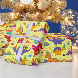 Verjaardag Dinosaurussen Wrapping Papier