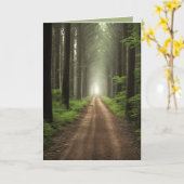 Verjaardag Dirt Road in Green Forest Kaart (Gele Bloem)