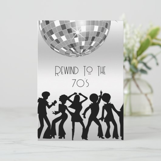 Verjaardag Disco Ball 70's Disco Kaart (Staand voorkant)