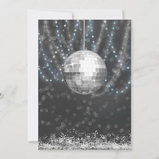 Verjaardag Disco Feest Kaart (Achterkant)