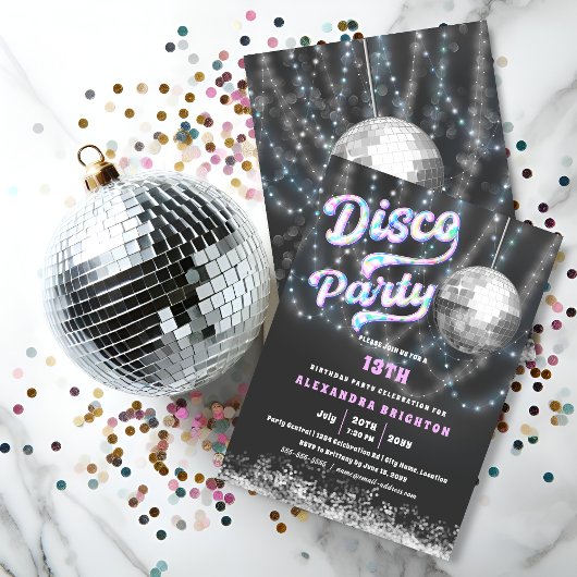 Verjaardag Disco Feest Kaart