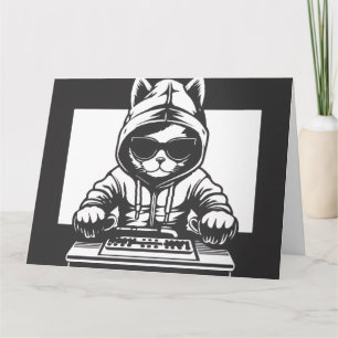VERJAARDAG DJ KAT VERJAARDAGSKAART BEDANKKAART