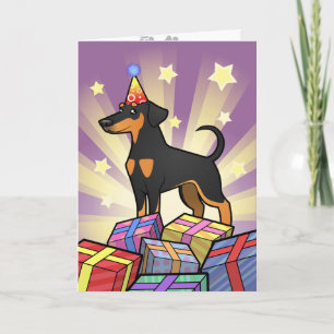 Verjaardag Doberman Pinscher (floppy ears) Kaart