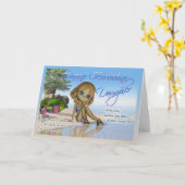 Verjaardag Dochter Cutie Pie Collectie strand leve Kaart (Gele Bloem)