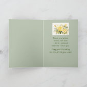 Verjaardag Dochter Gezegend door jou Bloemen Feestdagen Kaart (Binnen)