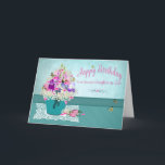 Verjaardag - Dochter-in-Love - Bucket of Flowers Kaart<br><div class="desc">Zie hetzelfde afbeelding voor andere rubrieken,  enz.,  inclusief moederdag en verjaardagen en expressies</div>