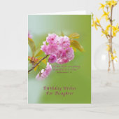 Verjaardag, Dochter, Kersenbloesems, Religieus Kaart (Gele Bloem)