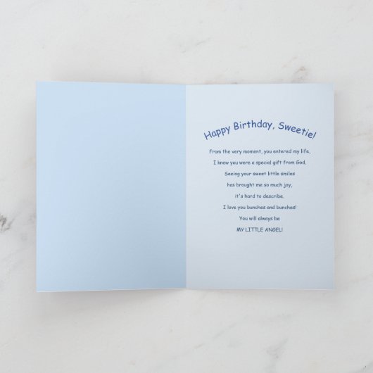 Verjaardag, dochter, MIJN kleine engel, blonde eng Kaart (Binnen)