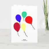 Verjaardag Dochter Party Pet Bloemen Ballonnen Kaart (Achterkant)