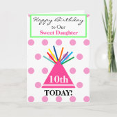 Verjaardag Dochter Party Pet Bloemen Ballonnen Kaart (Voorkant)