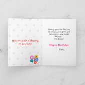 Verjaardag Dochter Party Pet Bloemen Ballonnen Kaart (Binnen)