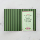 Verjaardag, Dochter, Roze Pioenen en Bezinningen Kaart (Binnen)