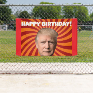 VERJAARDAG DONALD TRUMP PARTY BANNER