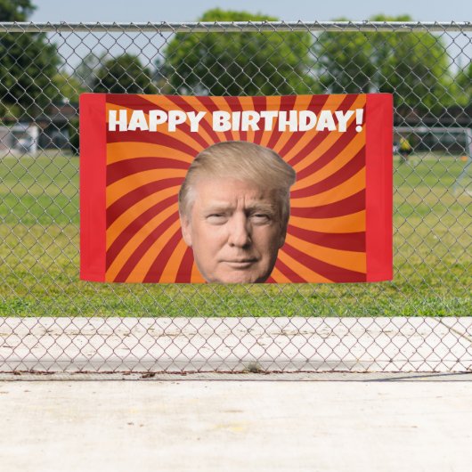 VERJAARDAG DONALD TRUMP PARTY BANNER (Insitu)