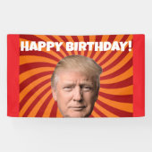VERJAARDAG DONALD TRUMP PARTY BANNER (Horizontaal)